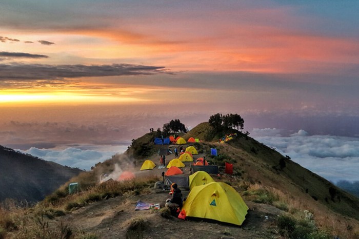 Rinjani trekking mount sembalun rim mt package crater days night